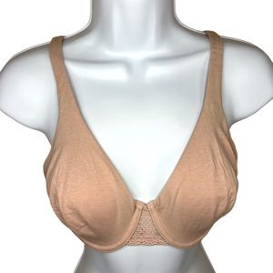 32F Le Mystère Pink Underwire Unlined Bra Caress Style